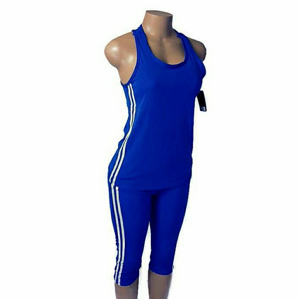 2pc Blue Athletic Leggings Set